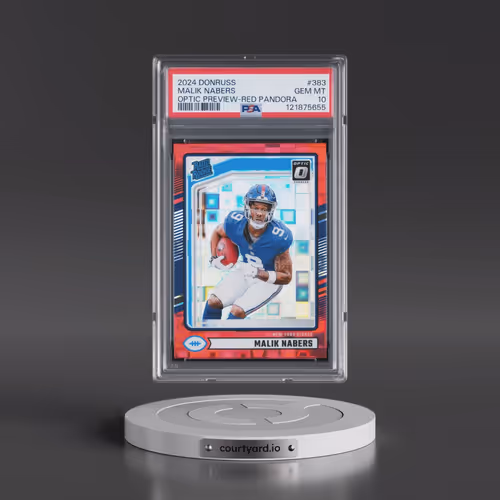 2024 Panini Donruss #383 Malik Nabers - Optic Preview-Red Pandora (PSA 10 GEM MINT)