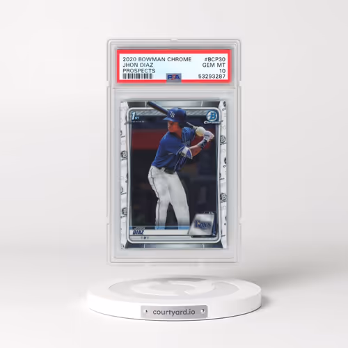 2020 Bowman Chrome Prospects #BCP30 Jhon Diaz (PSA 10 GEM MINT)