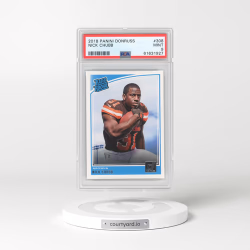 2018 Panini Donruss #308 Nick Chubb (PSA 9 MINT)