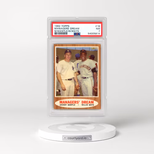 1962 Topps #18 Managers' Dream - M.Mantle/W.Mays (PSA 7 NM)