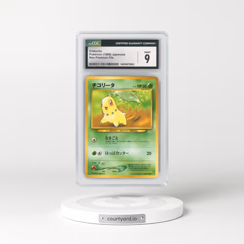 1999 Neo Premium File #152 Chikorita - No Rarity (CGC 9 MINT)