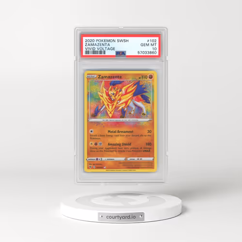 2020 Pokémon Sword & Shield Vivid Voltage #102 Zamazenta (PSA 10 GEM MINT)