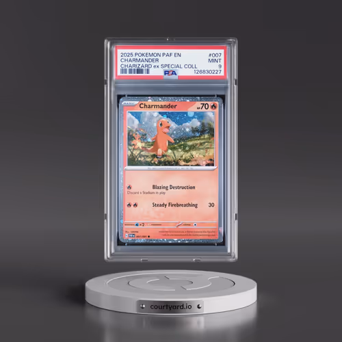 2025 Pokémon Paf EN-Paldean Fates #007 Charmander - Charizard EX Special Collection (PSA 9 MINT)