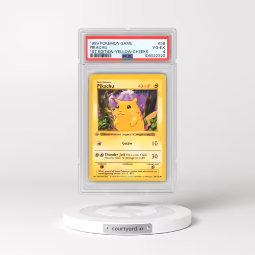 1999 Pokémon Game #58 Pikachu - 1st Edition Yellow Cheeks (PSA 4 VG-EX)