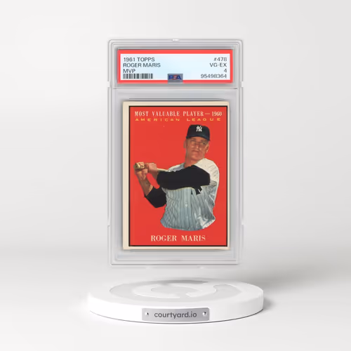 1961 Topps #478 Roger Maris - MVP (PSA 4 VG-EX)