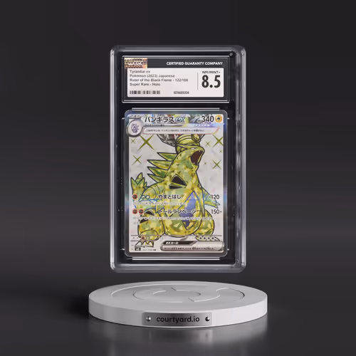 2023 Ruler of the Black Flame #122/108 Tyranitar ex (CGC 8.5 NM-MT+)