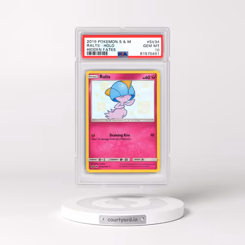 2019 Pokémon Sun & Moon Hidden Fates #SV34 Ralts - Holo (PSA 10 GEM MINT)