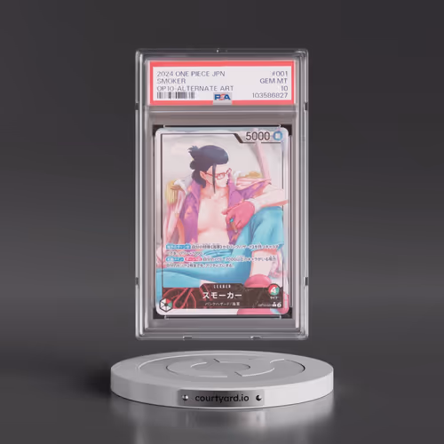 2024 One Piece Japanese OP10-Royal Blood #001 Smoker - Alternate Art (PSA 10 GEM MINT)