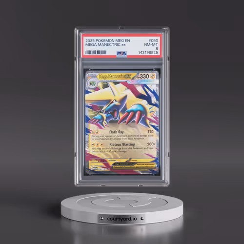 2025 Pokémon Meg EN-Mega Evolution #050 Mega Manectric EX - Holo (PSA 8 NM-MT)