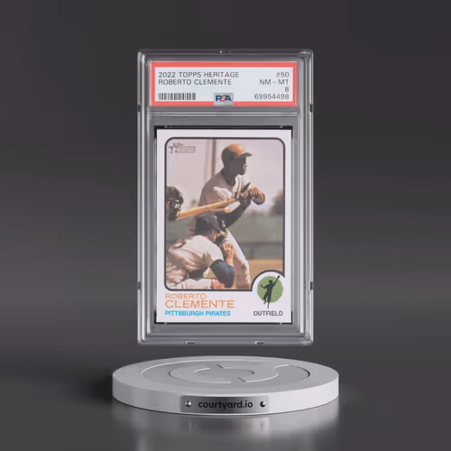 2022 Topps Heritage #50 Roberto Clemente (PSA 8 NM-MT)