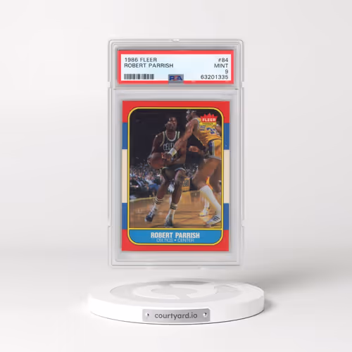 1986 Fleer #84 Robert Parrish (PSA 9 MINT)