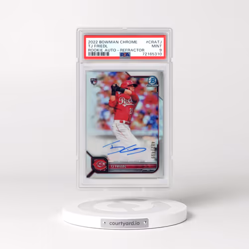 2022 Bowman Chrome Chrome Rookie Autographs #CRATF TJ Friedl - Refractor (PSA 9 MINT)