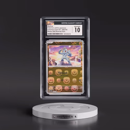 2023 Pokémon Card 151 #066/165 Machop - Reverse Holo Master Ball (CGC 10 GEM MINT)