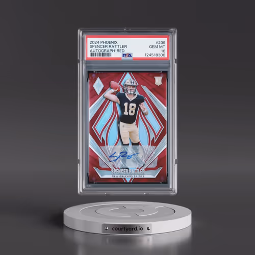 2024 Panini Phoenix #239 Spencer Rattler - Autograph-Red (PSA 10 GEM MINT)