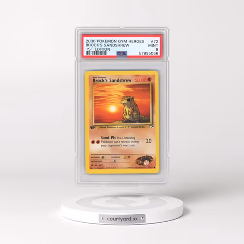 2000 Pokémon Gym Heroes #72 Brock's Sandshrew - 1st Edition (PSA 9 MINT)