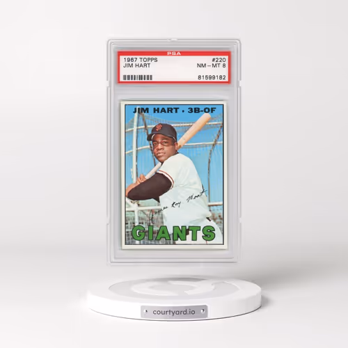 1967 Topps #220 Jim Hart (PSA 8 NM-MT)
