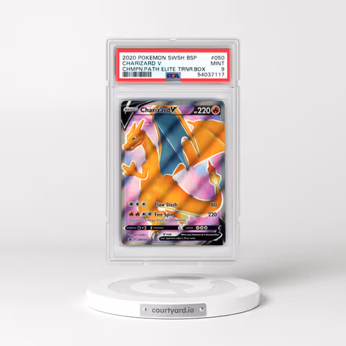 2020 Pokémon Swsh Black Star Promo #050 Charizard V - Holo Champion's Path Elite Trainer Box (PSA 9