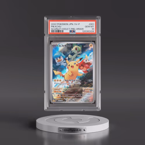 2022 Pokémon SV Promo #001 Pikachu - Scarlet & Violet Pre-Order (PSA 10 GEM MINT)