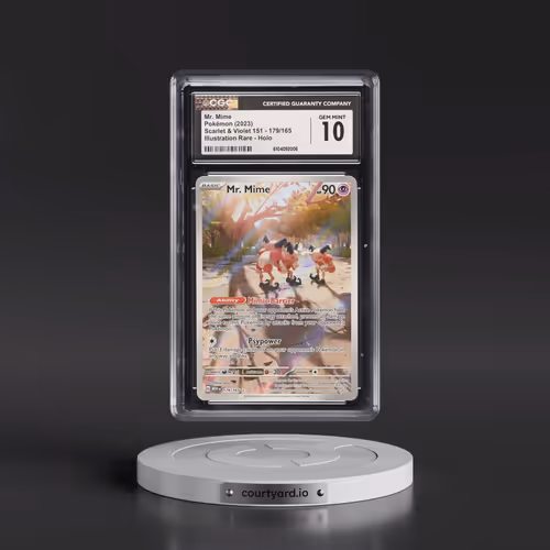 2023 Scarlet & Violet 151 - MEW EN #179/165 Mr. Mime - Illustration Rare Holo (CGC 10 GEM MINT)