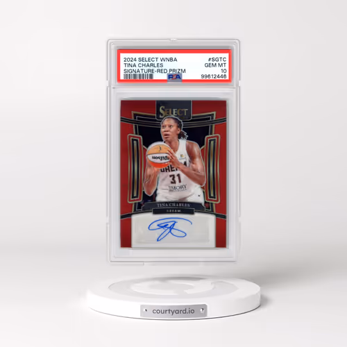 2024 Panini Select WNBA Signatures #SGTC Tina Charles - Red Prizm (PSA 10 GEM MINT)