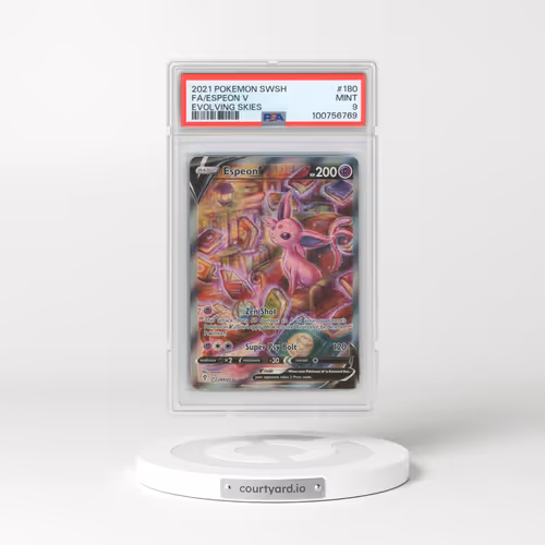 2021 Pokémon Sword & Shield Evolving Skies #180 Espeon V - Holo Full Art (PSA 9 MINT)