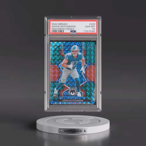 2022 Panini Mosaic #320 Aidan Hutchinson - Red/Green Choice (PSA 10 GEM MINT)