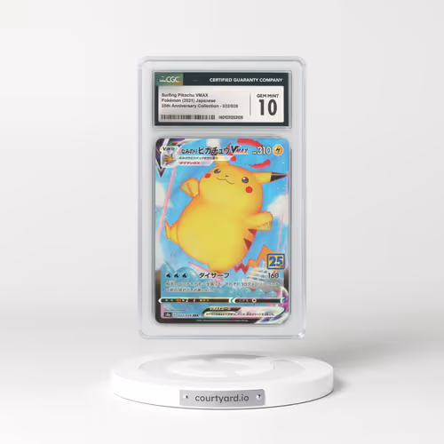 2021 Japanese 25th Anniversary Collection #22 Surfing Pikachu VMAX - Full Art Holo (CGC 10 GEM MINT)