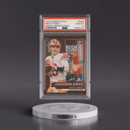 2022 Panini Donruss Optic Rookie Gridiron Kings #RGK2 Brock Purdy (PSA 10 GEM MINT)