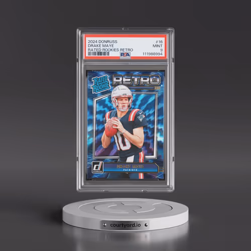 2024 Panini Donruss Rated Rookies Retro #16 Drake Maye (PSA 9 MINT)