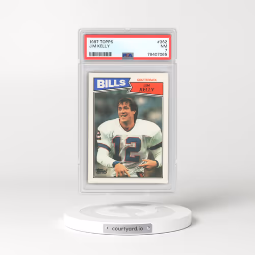 1987 Topps #362 Jim Kelly (PSA 7 NM)