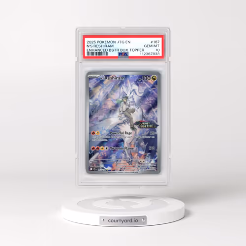 2025 Pokémon Jtg EN-Journey Together #167 N's Reshiram - Enhanced Booster Box Topper (PSA 10 GEM MIN