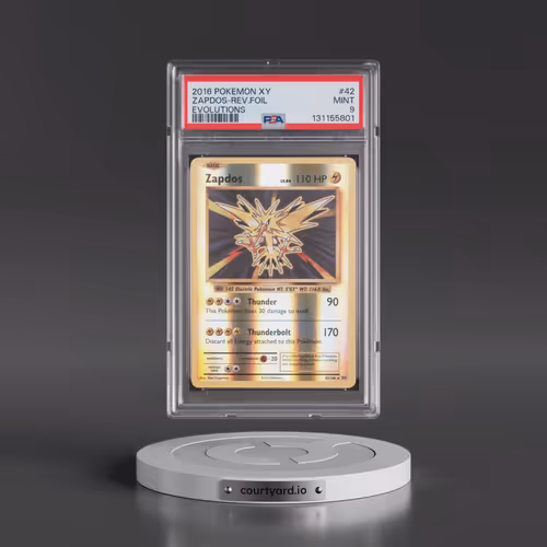 2016 Pokémon XY Evolutions #42 Zapdos - Reverse Foil (PSA 9 MINT)