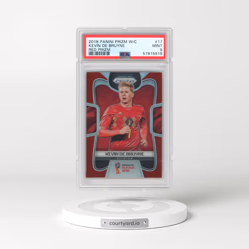 2018 Panini Prizm World Cup #17 Kevin de Bruyne - Red Prizm (PSA 9 MINT)