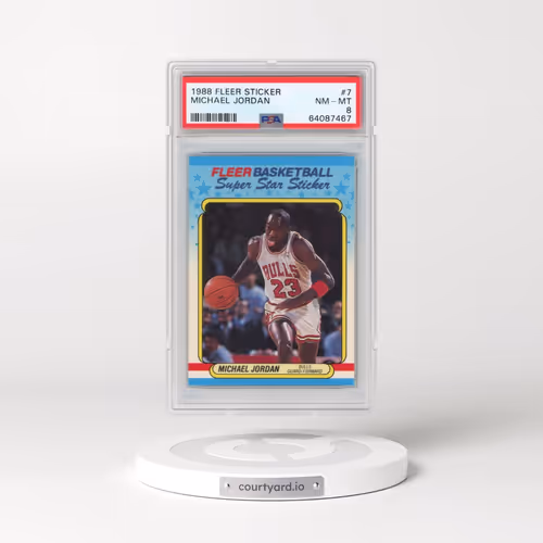 1988 Fleer Sticker #7 Michael Jordan (PSA 8 NM-MT)