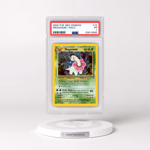 2000 Pokémon Neo Genesis #10 Meganium - Holo (PSA 1 PR)