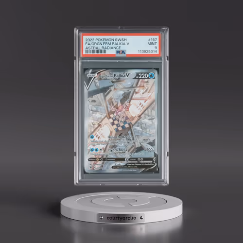 2022 Pokémon Sword & Shield Astral Radiance #167 Origin Forme Palkia V - Holo Full Art (PSA 9 MINT)