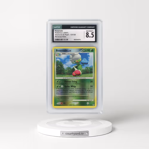 2007 Diamond & Pearl #13/130 Roserade - Reverse Holo (CGC 8.5 NM-MT+)