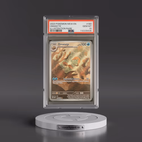 2023 Pokémon Mew EN-151 #180 Omanyte - Illustration Rare (PSA 10 GEM MINT)