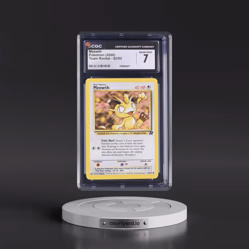 1999 Team Rocket #62/82 Meowth (CGC 7 NM)