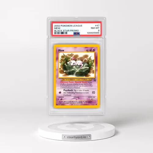 2002 Pokémon League Promo Black Star #47 Mew (PSA 8 NM-MT)