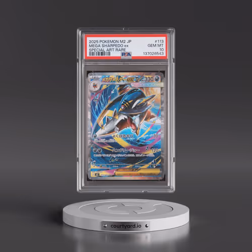 2025 Pokémon M2-Inferno X #113 Mega Sharpedo EX - Holo Special Art Rare (PSA 10 GEM MINT)