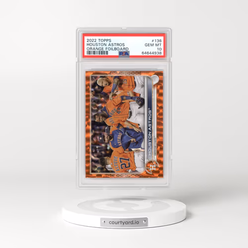 2022 Topps #136 Houston Astros - Orange Foilboard (PSA 10 GEM MINT)
