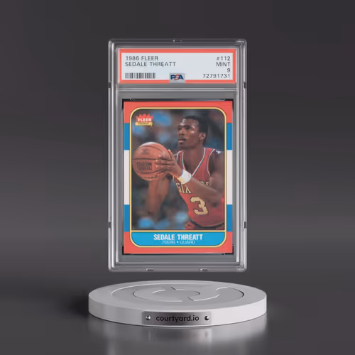 1986 Fleer #112 Sedale Threatt (PSA 9 MINT)