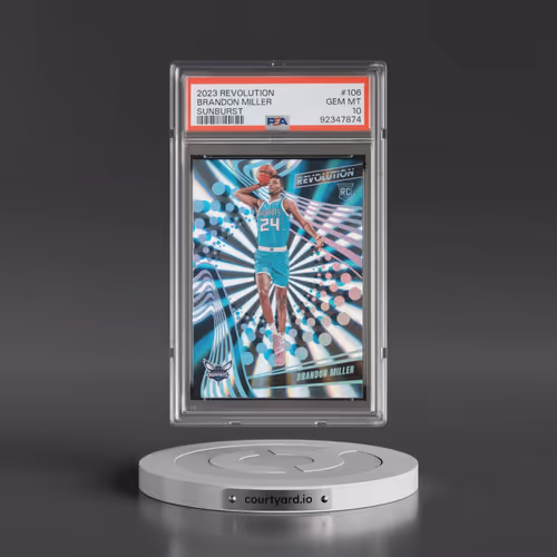2023 Panini Revolution #106 Brandon Miller - Sunburst (PSA 10 GEM MINT)