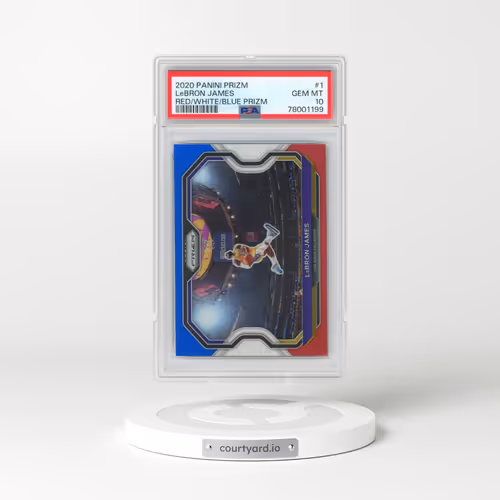2020 Panini Prizm #1 LeBron James - Red/White/Blue Prizm (PSA 10 GEM MINT)