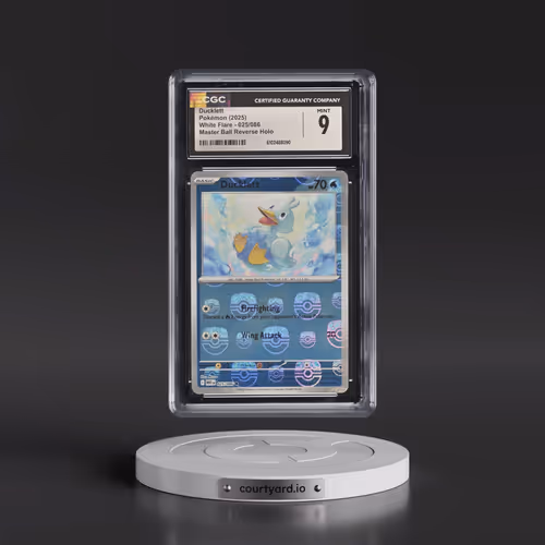 2025 White Flare - WHT EN #025/086 Ducklett - Reverse Holo Master Ball (CGC 9 MINT)