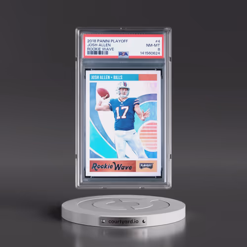 2018 Panini Playoff Rookie Wave #4 Josh Allen (PSA 8 NM-MT)