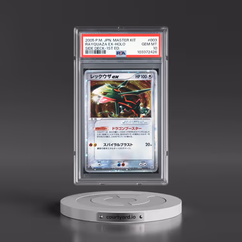 2005 Pokémon Master Kit #003 Rayquaza EX - 1st Edition Holo Holo Side Deck (PSA 10 GEM MINT)