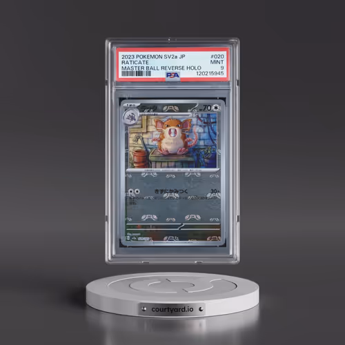2023 Pokémon Sv2a-Pokémon 151 #020 Raticate - Reverse Holo Master Ball (PSA 9 MINT)