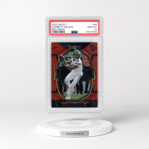 2022 Panini Select #88 Garrett Wilson - Red Prizm (PSA 10 GEM MINT)